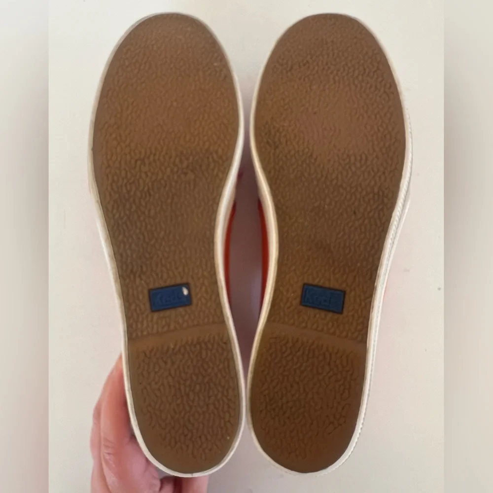 Keds X Kate Spade New YorkTriple Decker Tassel Sneaker Orange Pink, Size 7 - Picture 9 of 10